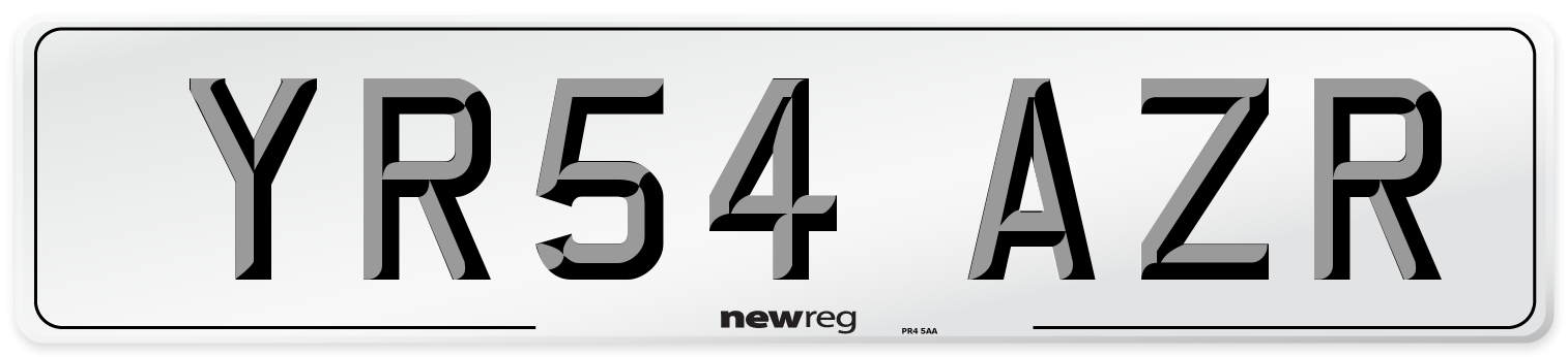 YR54 AZR Number Plate from New Reg